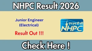 NHPC Junior Engineer (Electrical) Result 2026 - Download Scorecard @nhpcindia.com