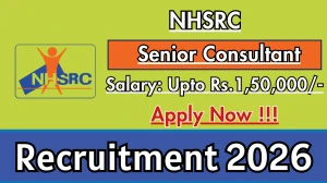 NHSRC Senior Consultant Recruitment 2026 - Apply Online