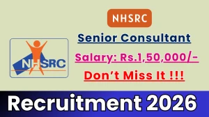 NHSRC Senior Consultant Recruitment 2026 - Apply Online