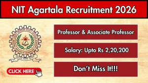 NIT Agartala Recruitment 2026 - Apply Online for 32 Professor and Associate Professor Posts