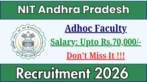 NIT Andhra Pradesh Adhoc Faculty Recruitment 2026 – Walk in