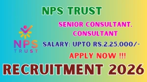 NPS Trust Recruitment 2026 - Apply Offline for 04 Senior Consultant, Consultant  Posts