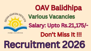 OAV Balidhipa Recruitment 2026 - Apply Offline for 05 Warden, Head Cook and More Posts