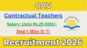 OAV Contractual Teachers Recruitment 2026 - Apply Offline OAV Contractual Teachers Recruitment 2026 - Apply Offline
