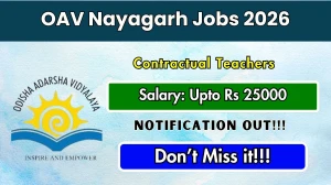 OAV Nayagarh Contractual Teachers Recruitment 2026 - Apply Offline