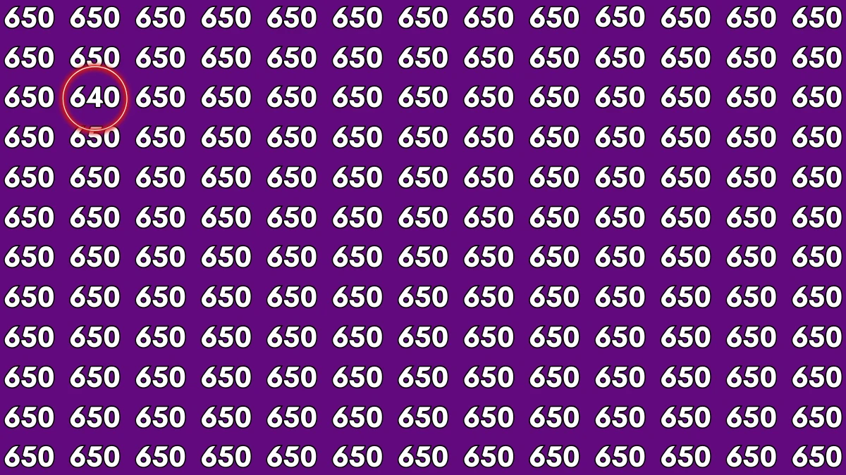 Optical Illusion 7 Seconds Challenge: Only People with Eagle Eyes Can spot the Number 640