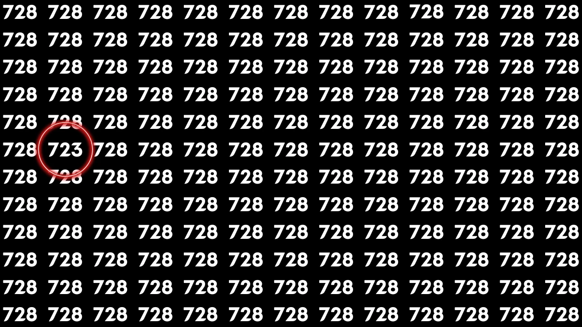 Optical Illusion 8 Seconds Challenge: Only People with Eagle Eyes Can spot the Number 723