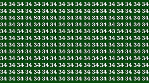 Optical Illusion Eye Challenge: Within 9 Seconds Spot the Number 43 and 84 among 34
