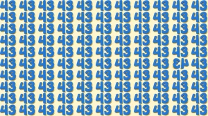 Optical Illusion Eye Test: Can You Spot the Inverted 43 among 43 in 7 Seconds