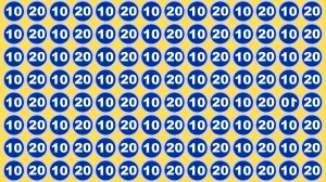 Optical Illusion IQ Test: Are You A Genius? Spot the Inverted 10 Among 10 and 20 in 12 Seconds!