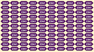 Optical Illusion Puzzle IQ Test: Within 7 Seconds Spot The 2841 among 2341
