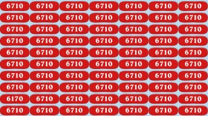 Optical Illusion Puzzle IQ Test: Within 7 Seconds Spot The 6170 among 6710