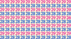 Optical Illusion: Within 5 Seconds Spot the Number 26 among 29 and 28