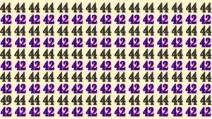 Optical Illusion: Within 5 Seconds Spot the Number 46 among 44 and 42