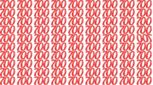Optical Illusion: Within 7 Seconds Spot The Inverted 700 among 700