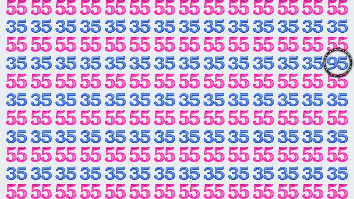 Optical Illusion: Within 8 Seconds Spot the Number 95 among 35 and 55