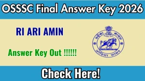 OSSSC RI ARI AMIN Final Answer Key 2026 OUT - Download PDF & Raise Objection
