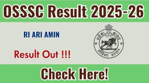 OSSSC RI ARI AMIN Result 2025-26 - Download Scorecard @osssc.gov.in