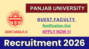 Panjab University Guest Faculty Recruitment 2026 – Apply Offline Panjab University Guest Faculty Recruitment 2026 – Apply Offline