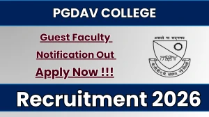 PGDAV College Guest Faculty Recruitment 2026 – Walk in