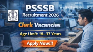 PSSSB Clerk Recruitment 2026 - Apply Online
