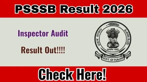 PSSSB Inspector Audit Result 2026 - Download Scorecard @sssb.punjab.gov.in