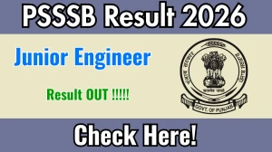 PSSSB Junior Engineer Result 2026 OUT - Download Scorecard @sssb.punjab.gov.in