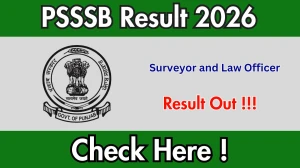 PSSSB Surveyor and Law Officer Result 2026 - Download Scorecard @sssb.punjab.gov.in