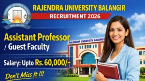 Rajendra University Balangir Recruitment 2026 – Walk in for 16 Assistant Professor/ Guest Faculty Posts