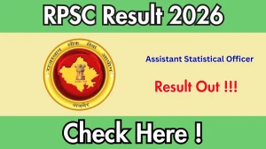 RPSC Assistant Statistical Officer Result 2026 - Download Scorecard @rpsc.rajasthan.gov.in