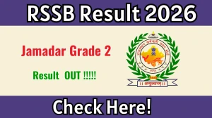 RSSB Jamadar Grade 2 Result 2026 - Download Scorecard @rssb.rajasthan.gov.in