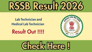 RSSB Lab Technician and Medical Lab Technician Result 2026 OUT - Download Scorecard @rssb.rajasthan.gov.in