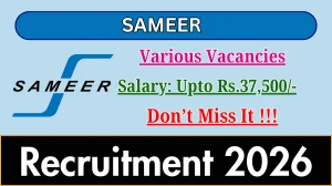 SAMEER Recruitment 2026 – Walk in for 29  Project Technical Assistant, Project Scientific Assistant and More Posts