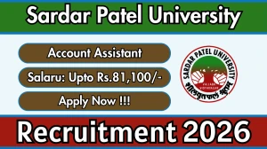 Sardar Patel University Account Assistant Recruitment 2026 - Apply Offline