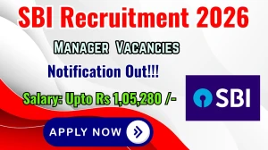 SBI Manager Recruitment 2026 - Apply Online