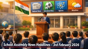 School Assembly News Headlines Today 3rd February 2026: Top National, World, Sports, and Business News