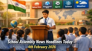 School Assembly News Headlines Today 4th February 2026: Top National, World, Spo...