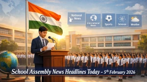 School Assembly News Headlines Today 5th February 2026: Top National, World, Spo...