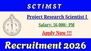 SCTIMST Project Research Scientist I Recruitment 2026 - Apply Online SCTIMST Project Research Scientist I Recruitment 2026 - Apply Online