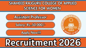 Shaheed Rajguru College of Applied Science for Women Assistant Professor Recruitment 2026 – Apply Online for 03 Posts