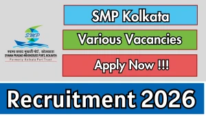 SMP Kolkata Apprentice Dock Pilot Recruitment 2026 - Apply Offline