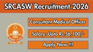 SRCASW Consultant Medical Officer Recruitment 2026 - Apply Offline