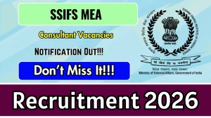 SSIFS MEA Consultant Recruitment 2026 - Apply Online SSIFS MEA Consultant Recruitment 2026 - Apply Online