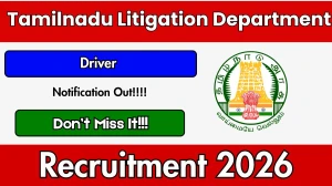 Tamilnadu Litigation Department Driver Recruitment 2026 - Apply Offline Tamilnadu Litigation Department Driver Recruitment 2026 - Apply Offline