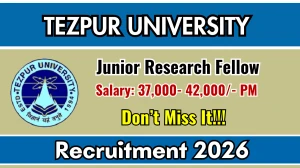 Tezpur University Junior Research Fellow Recruitment 2026 – Apply Online Tezpur University Junior Research Fellow Recruitment 2026 – Apply Online