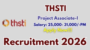 THSTI Project Associate-I Recruitment 2026 - Apply Online