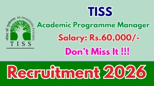 TISS Academic Programme Manager Recruitment 2026 - Apply Online