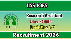 TISS Research Assistant Recruitment 2026 – Apply Online