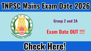 TNPSC Group 2 and 2A Mains Exam Date 2026 Rescheduled - Check Schedule & Details