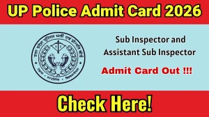 UP Police SI, ASI Typing Test Admit Card 2026 Out - Download Here